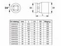 JONNESWAY 12 ANGLE SOCKET 36mm 3/4"