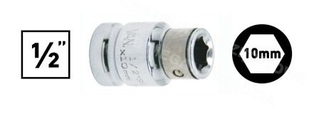 JONNESWAY ADAPTER 6KT 1/2" FOR 10mm BITS S44H4210 JONNESWAY ADAPTER 6KT 1/2" FOR 10mm BITS S44H4210