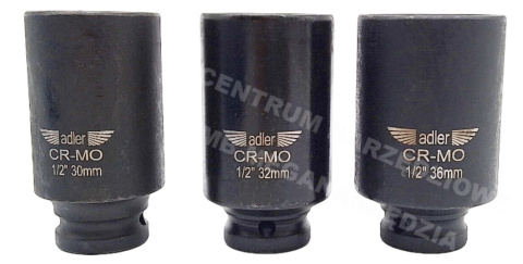 ADLER Zestaw nasadek udarowych długich 1/2" AD-3D ADLER Zestaw nasadek udarowych długich 1/2" AD-3D
