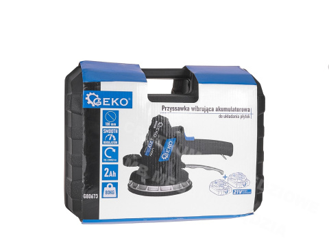 GEKO Vibrating Cupping Cup for Tiling 2x Rechargeable Battery + Charger G80673 GEKO Vibrating Cupping Cup for Tiling 2x Rechargeable Battery + Charger G80673