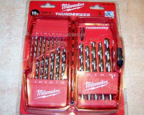 MILWAUKEE HSS-G Thunderweb metal drill bits set of 19 pieces 1-10mm