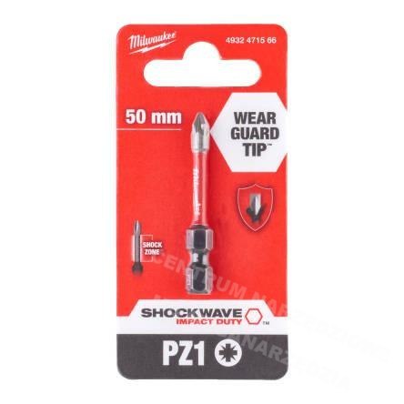 MILWAUKEE Tip PZ1 x 50mm/ 1pc. Shockwave