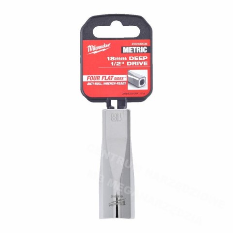 MILWAUKEE 1/2" long socket 18mm MILWAUKEE 1/2" long socket 18mm