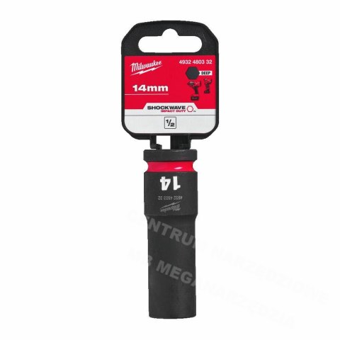 MILWAUKEE Nasadka udarowa 1/2" 14mm długa MILWAUKEE Nasadka udarowa 1/2" 14mm długa