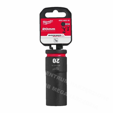 MILWAUKEE Impact socket 1/2" 20mm long MILWAUKEE Impact socket 1/2" 20mm long