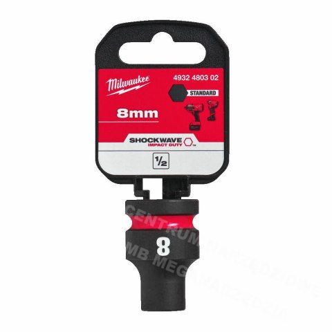 MILWAUKEE Impact socket 1/2" 8mm short