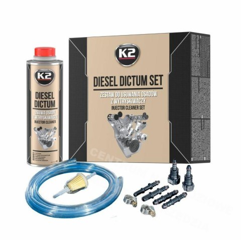 K2 Zestaw do czyszcznie wtryskiwaczy + diesel dictum 500ml zestaw K2 Zestaw do czyszcznie wtryskiwaczy + diesel dictum 500ml zestaw