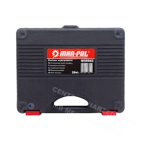 MAR-POL Extractors for broken screws 28 pieces case MAR-POL Extractors for broken screws 28 pieces case