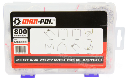 MAR-POL Zestaw zszywek do plastiku 800 szt. MAR-POL Zestaw zszywek do plastiku 800 szt.