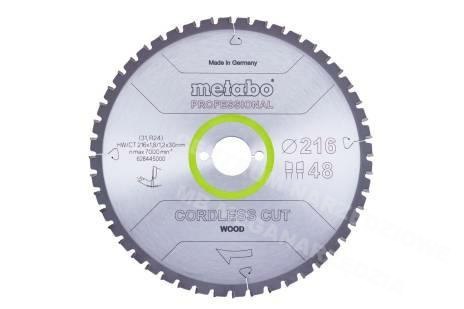 METABO Circular Saw Blade HW/CT 216x30x48z Cordless Cut Wood Professional