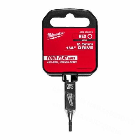 MILWAUKEE Nasadka 1/4 z końcówką imbus 2,5mm MILWAUKEE Nasadka 1/4 z końcówką imbus 2,5mm