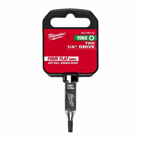 MILWAUKEE Nasadka 1/4 z końcówką torx T20 MILWAUKEE Nasadka 1/4 z końcówką torx T20