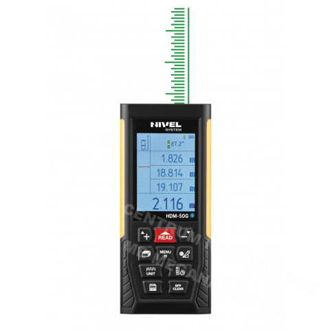 NIVEL SYSTEM Dalmierz laserowy 50m z zieloną wiązką, bluetooth NIVEL SYSTEM Dalmierz laserowy 50m z zieloną wiązką, bluetooth