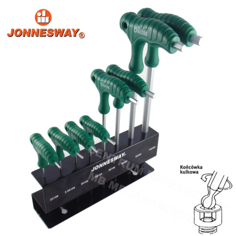 JONNESWAY HEX Allen keys 8 pcs. with ball, hanger (2-10) H10MB08S JONNESWAY HEX Allen keys 8 pcs. with ball, hanger (2-10) H10MB08S