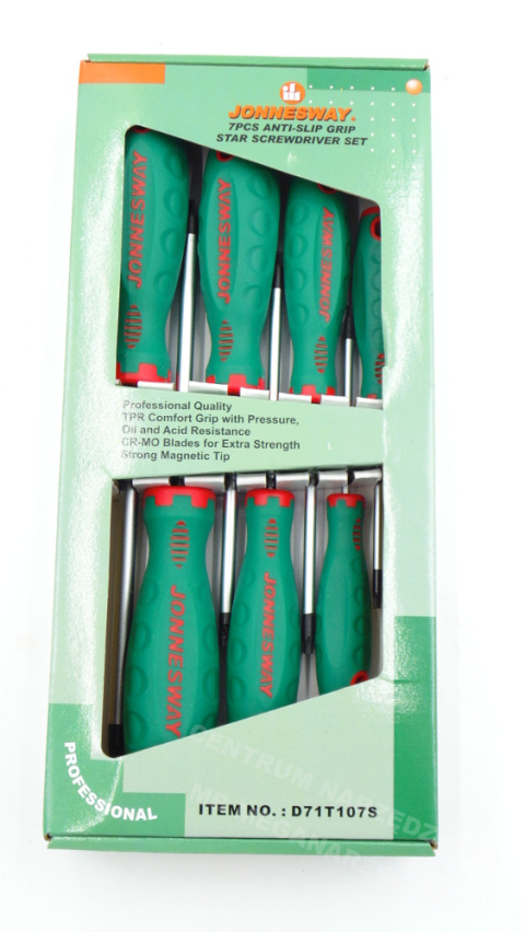 JONNESWAY KPL. wkrętaków TORX 7szt T10-T40 D71T107S JONNESWAY KPL. wkrętaków TORX 7szt T10-T40 D71T107S