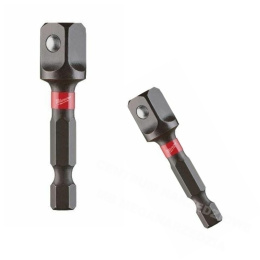 MILWAUKEE 1/4 HEX Impact Socket Adapter with 3/8 Square 4932478054