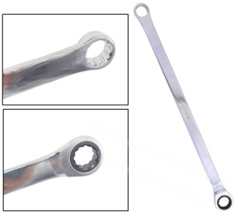 QUATROS Long wrench for tensioners 17mm Length 407 mm
