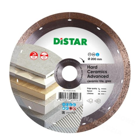 DISTAR Hard Ceramics Advanced Diamond Blade 200 x 1.3 x 10 x 25.4