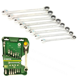 SATA Set of 8 pcs. ratchet combination wrenches