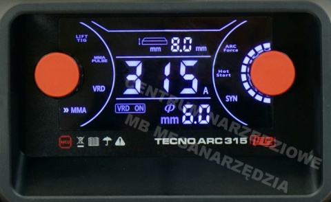 Spawarka inwertorowa 315A MMA TIG TECNO ARC 315 LED Spawarka inwertorowa 315A MMA TIG TECNO ARC 315 LED