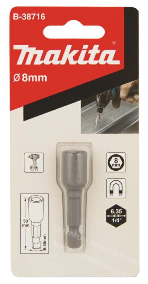 MAKITA Nasadka magnetyczna 1/4" HEX 8x50mm