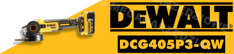 DEWALT Szlifierka kątowa 18V DCG405P3 3x5,0Ah DEWALT Szlifierka kątowa 18V DCG405P3 3x5,0Ah