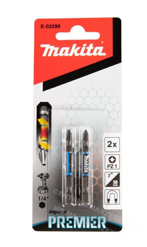 MAKITA Końcówka wkrętakowa PZ1-50mm /2szt. Impact Premier MAKITA Końcówka wkrętakowa PZ1-50mm /2szt. Impact Premier