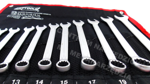 AWTOOLS ZESTAW KLUCZY 8-24mm KLUCZE PŁASKO OCZKOWE 12SZT AWTOOLS ZESTAW KLUCZY 8-24mm KLUCZE PŁASKO OCZKOWE 12SZT