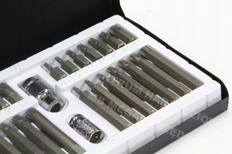 KOŃCÓWKI BITY IMBUS TORX SPLINE METAL BOX 40PCS KOŃCÓWKI BITY IMBUS TORX SPLINE METAL BOX 40PCS