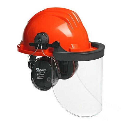 CLIMAX Safety helmet with face shield and earmuffs
