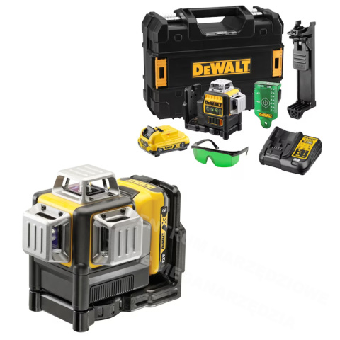 DEWALT Laser liniowy 3-płaszczyznowy 10,8V 1x2,0Ah LI-ION zielona wiązka 30m DCE089D1G