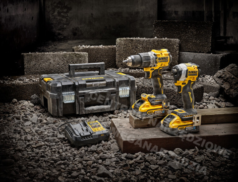 DEWALT COMBO Kit 18V Impact Twister DCD805 + Screwdriver DCF850 2x 5.0Ah Powerstack Battery DCK2050H2T DEWALT COMBO Kit 18V Impact Twister DCD805 + Screwdriver DCF850 2x 5.0Ah Powerstack Battery DCK2050H2T