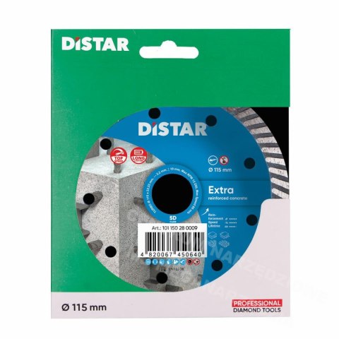 DISTAR Tarcza diamentowa EXTRA 115 x 2,2 x 22,23mm Turbo DISTAR Tarcza diamentowa EXTRA 115 x 2,2 x 22,23mm Turbo