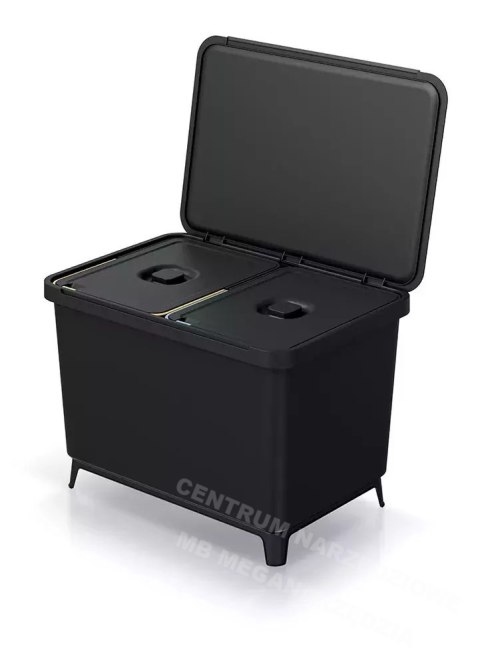 KEDEN Systema 2x23L waste bin - Black recycled KEDEN Systema 2x23L waste bin - Black recycled