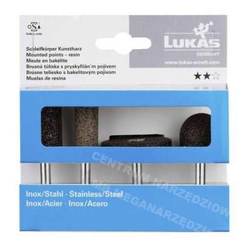 LUKAS Ściernica trzpieniowa zestaw 4szt. miękki do nierdzewki LUKAS Ściernica trzpieniowa zestaw 4szt. miękki do nierdzewki