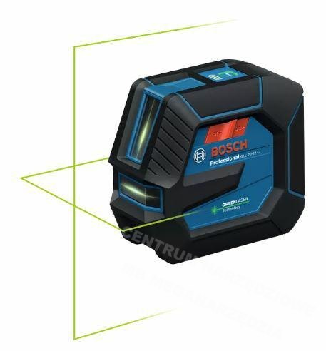 BOSCH Laser krzyżowy GLL 20-22 G zielony +uchwyt LB 10