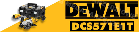 DEWALT Pilarka tarczowa 115mm DCS571 1x Akumulator 1,7Ah Walizka TSTAK DEWALT Pilarka tarczowa 115mm DCS571 1x Akumulator 1,7Ah Walizka TSTAK