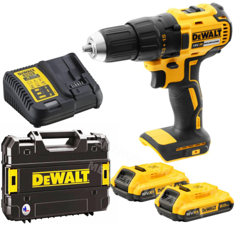 DEWALT Drill Driver 18V 65/26Nm 2x Battery 2.0Ah LI-ION Charger