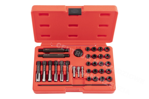 QUATROS Spark plug thread regeneration set 33 pcs. QUATROS Spark plug thread regeneration set 33 pcs.