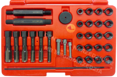 QUATROS Spark plug thread regeneration set 33 pcs. QUATROS Spark plug thread regeneration set 33 pcs.