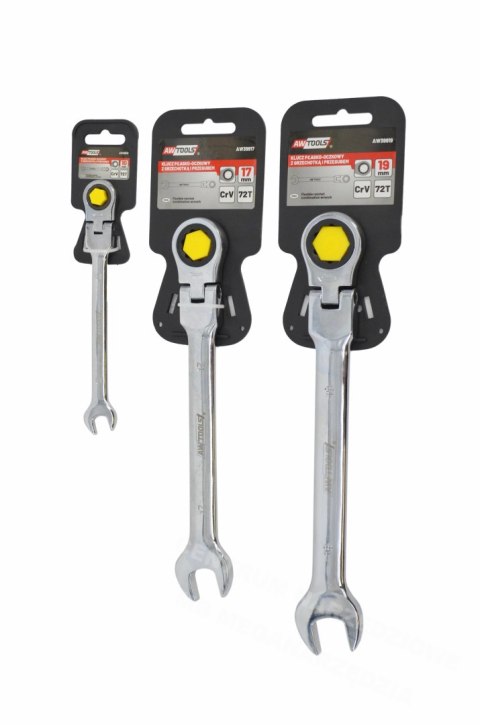 AWTOOLS Klucz płasko-oczkowy z grzechotką przegubowy 14mm AWTOOLS Klucz płasko-oczkowy z grzechotką przegubowy 14mm