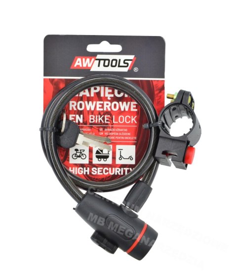 AWTOOLS Zapięcie rowerowe fi 10 x 65cm AWTOOLS Zapięcie rowerowe fi 10 x 65cm