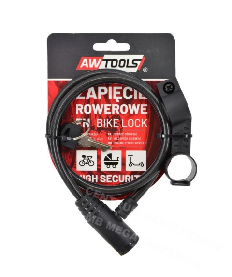 AWTOOLS Bicycle lock fi 8 x 65cm AWTOOLS Bicycle lock fi 8 x 65cm