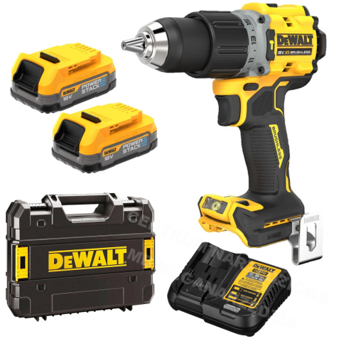 DEWALT DRILL DRIVER 18V 90Nm 2x1.7Ah POWERSTACK DCD800E2T