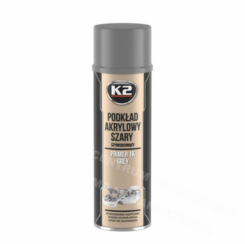 K2 Podkład antykorozyjny jednoskładnikowy szary spray 500ml K2 Podkład antykorozyjny jednoskładnikowy szary spray 500ml