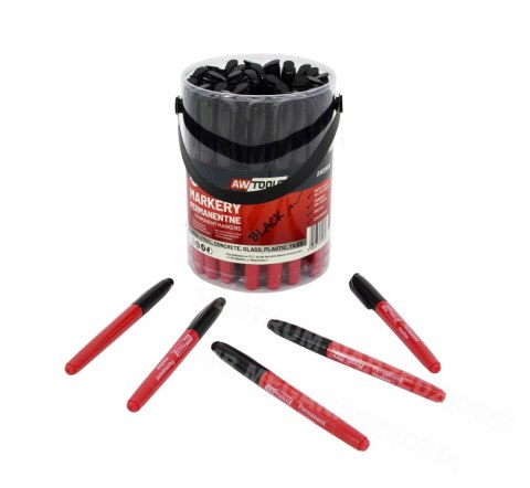 AWTOOLS Thin Marker Markers Black 45 pcs AWTOOLS Thin Marker Markers Black 45 pcs