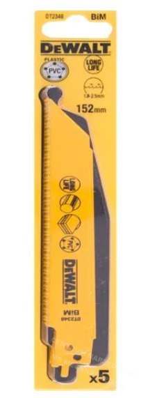 DEWALT Brzeszczot uniwersalny 152mm 5 szt. 152x1,8-2,5mm