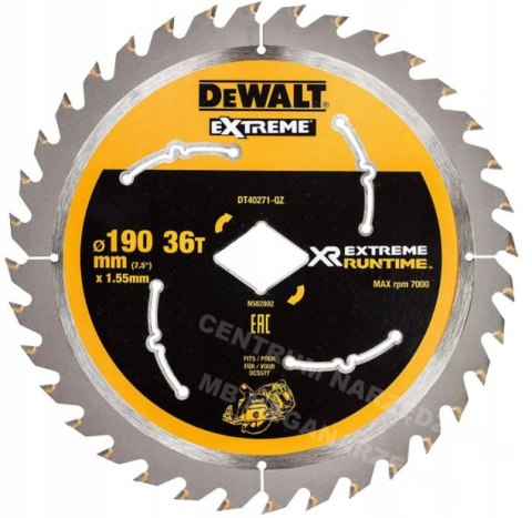 DEWALT Piła tarczowa 190x36z do DCS577 DEWALT Piła tarczowa 190x36z do DCS577