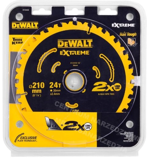 DEWALT Piła tarczowa 210x30mmx24z