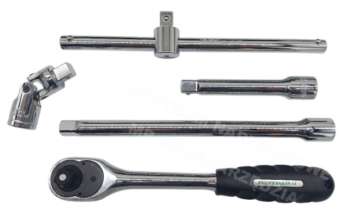 HONITON Zestaw kluczy nasadowych 1/2" 25 elementów 10-32mm CRV 4055 HONITON Zestaw kluczy nasadowych 1/2" 25 elementów 10-32mm CRV 4055